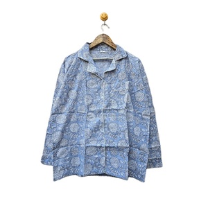 Elegante Set di pigiama termico da donna in morbido cotone stampato a blocchi traspirante con stampa in stile colore personalizzato lavabile in lavatrice per - Product Image 2