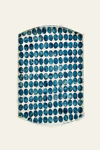 Plateau rectangulaire en nacre bleue, plateau de service de luxe avec incrustation de coquillages, plateau décoratif pour la maison, plateau pour table à manger, hôtel, OEM ODM - Product Image 4