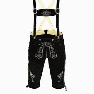 Lederhosen classiques pour hommes, en cuir noir de qualité supérieure, tailles européennes 46 à 62 - Product Image 1
