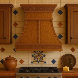Hotte de cuisine élégante en cuivre, alliant design luxueux, extraction d'air efficace et finition métallique artisanale magnifique - Product Image 5