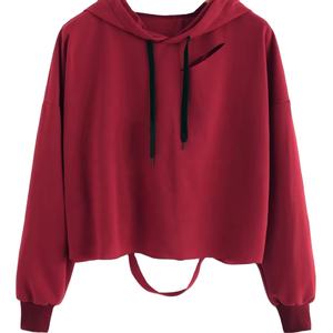 Nueva Llegada, Sudadera con Capucha Corta para Mujer, de Alta Calidad, con Logotipo Personalizado, Informal, para Invierno, 100% Algodón, Forro Polar, Impermeable, Venta al Por Mayor - Product Image 6
