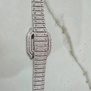 Relojes Deportivos de Lujo con Diamantes Moissanite VVS, Miyota Cuadrado de 7mm, Correa de Acero Inoxidable, Cristal Analógico, Todos los Diamantes Probados - Product Image 5