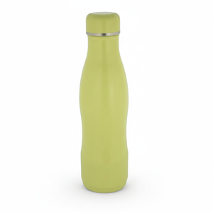 Botella de agua de acero cromado de una pared, color verde oliva, acero inoxidable acanalado, precio al por mayor - Product Image 1