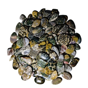 Piedra de Jaspe Oceánico Natural Lisa de Alta Calidad, Cristal en Formas Mixtas, Cabujón, Gema Suelta de 20-45mm, 8-12g, Gemas Khushi - Product Image 2