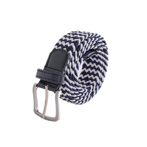 Cinturón Casual Trenzado a Rayas con Hebilla Rectangular de Acero, Diseño de Hebilla Resistente, Opciones Multicolores - Product Image 4