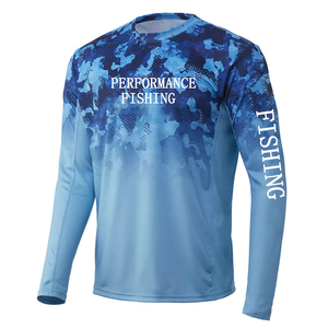 Maillot de pêche personnalisé unisexe en sublimation, protection solaire UPF 50, maillot de pêche performant 100% polyester - Product Image 1