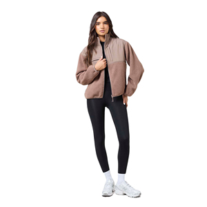 Chaqueta de Forro Polar Acolchada Ligera para Mujer, 260 GSM, 100% Algodón, Secado Rápido, Transpirable, Capa Térmica, Cierre Completo, para Actividades al Aire Libre - Product Image 3