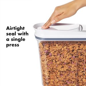<b>Plastic</b> Cylinder Food <b>Storage</b> <b>Containers</b> Flip Top Lids Airtight Stackable <b>Large</b> Capacity Freshness Preservation Modern Portable - Product Image 5