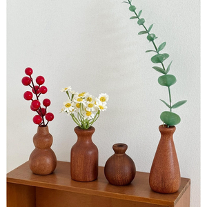 Jarrones Antiguos de Madera Maciza Personalizables para Flores Secas, Ligeros, para el Hogar, Tienda, Restaurante, Decoración de Año Nuevo Chino, Venta al por Mayor - Product Image 4