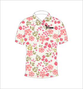 เสื้อโปโลวินเทจลายดอกไม้ พิมพ์ลายตามสั่ง เสื้อกอล์ฟแขนสั้นลำลอง ชุดกีฬาทีม - Product Image 5