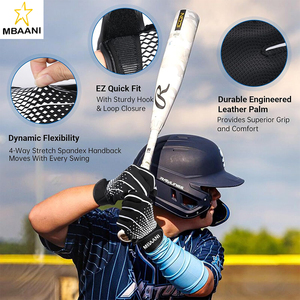 ถุงมือตีเบสบอล/ซอฟต์บอลสำหรับเด็ก รุ่นเยาวชน ยึดเกาะได้ดีเยี่ยม เหมาะสำหรับเด็กชายและเด็กหญิง - Product Image 3