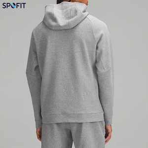 Sudaderas con Capucha para Hombre al por Mayor ODM/OEM, Talla Grande, con Logotipo Personalizado, Sudaderas Gruesas de Algodón de Doble Punto Texturizado - Product Image 4