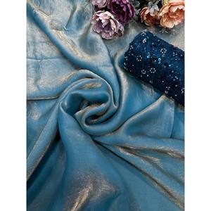 Sari de Fiesta para Mujer de Diseñador con Trabajo de Lentejuelas, Conjunto Elegante - Product Image 3
