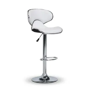 Modern Leather <b>Bar</b> <b>Stool</b> <b>Adjustable</b> Swivel Counter Chair with Chrome Base for Kitchen Cafe Home Restaurant - Product Image 3