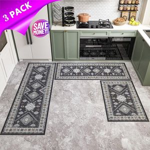 Set di 3 Tappeti da Cucina Antiscivolo, Spessi e Lavabili, con Tappetino per Auto e Uso in Cucina - Product Image 1