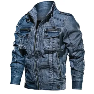 Blousons en jean respirants pour hommes, style streetwear, hip-hop, décontractés, à manches longues, collection Printemps 2026, vente en gros - Product Image 1