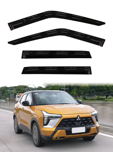 ชุดบังแดดหน้าต่างรถยนต์ Mitsubishi Xforce 2023-ON รุ่น Slimline สีดำใส อะคริลิค GCS 4 ชิ้น ป้องกันลมและฝุ่น ตกแต่งรถยนต์ - Product Image 2
