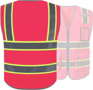 Gilet de sécurité haute visibilité 100% polyester, réfléchissant, pour travaux de construction, gilets de sécurité personnalisés - Product Image 5