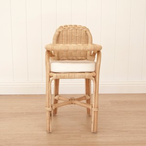 Toddler role playing toys rattan cane feeding chair for <b>dolls</b> top quality <b>doll</b> high chairs - Product Image 3