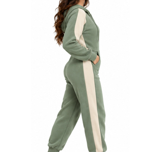 EAZWEARS Womens Fleece <b>Jumpsuit</b> Long Sleeve Casual One Piece Factory For Clothing Brands And Retailers Wholesale Custom Services - Product Image 3
