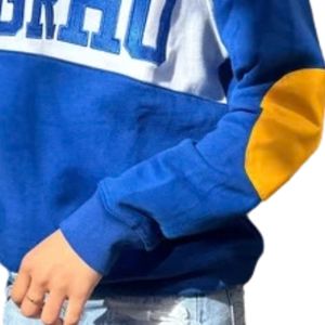 Premium <b>Quarter</b> <b>Zip</b> Pullover Sweatshirt <b>Women</b> Long Sleeve High Neck Casual Activewear Top Blue Lightweight Comfortable - Product Image 5