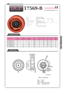 พัดลมดูดอากาศพลาสติก DCF17569-B 24V (DCF17569V24HB-B) - Product Image 4
