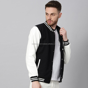 Nardon Apparel Custom Logo Varsity <b>Jacket</b> Leather Sleeves Embroidery Black Couple College Baseball <b>Men's</b> <b>Jacket</b> Varisty <b>Jacket</b> - Product Image 4