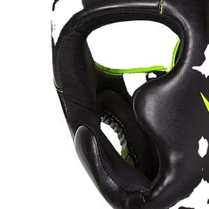 Hot selling Black Custom Logo Professional Training Winning Head Guard Made With Genuine Leather Kick Boxing gloves Head Guard - Product Image 3