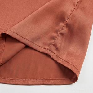 Bata de satén de seda de lujo personalizada para mujer, vestido Abaya abierto y modesto, ropa islámica tradicional transpirable para Eid y Ramadán - Product Image 6