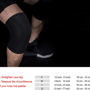 Genouillères de compression professionnelles en néoprène souple et respirant de 7 mm, robustes et confortables, pour la musculation - Product Image 2