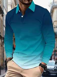 Nueva Camiseta Polo Premium Personalizada 100% Algodón, Manga Larga, para Hombre, Informal, Transpirable, para Uso en Exteriores, con Estampado Personalizado y Diseño Sólido - Product Image 6