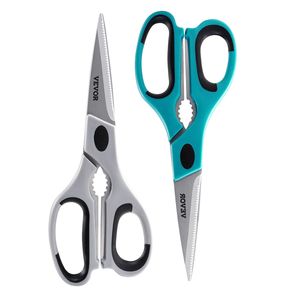 Paquete de 2 Tijeras de Cocina de Acero Inoxidable Duraderas, Tijeras de Cocina con Mango Suave y Cómodo, Funda para Carne, Utensilio de Cocina Resistente - Product Image 1