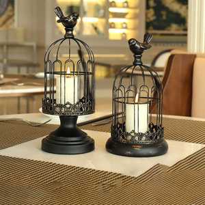 Vintage Metal <b>Candle</b> <b>Holder</b> Lantern Decorative Hollow <b>Candle</b> Stand For Home Wedding Party Table Garden Decoration - Product Image 1