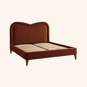 Lit King Size capitonné incurvé minimaliste européen Valente avec des caractéristiques de rangement en bois MDF - Product Image 3