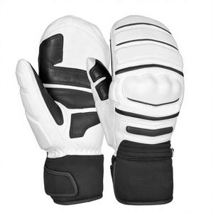 Custom Logo Ski Gloves Unisex Anti-Slip Breathable Shock-Absorbing <b>Pad</b> Light Weight Easy Wear Half-Finger Winter Touchscreen - Product Image 3