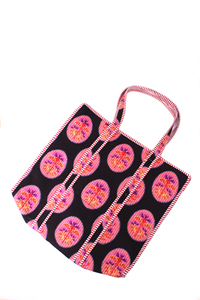 Black Floral Quilted Tote <b>Bag</b> Handmade Cotton Tote <b>Bag</b> Block Print Shopper <b>Bag</b> Large Shoulder Tote <b>Boho</b> Market <b>Bag</b> - Product Image 4