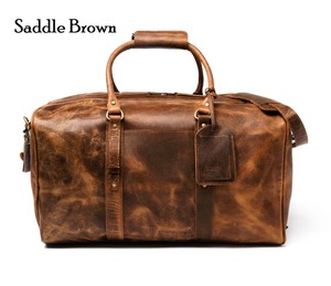 กระเป๋าหนังวัวแท้แบบดัฟเฟิล สำหรับเดินทาง น้ำหนักเบา สไตล์วินเทจ แฟชั่น ซิป จุของได้เยอะ พกพาสะดวก ใช้ได้ทั้งชายและหญิง - Product Image 5