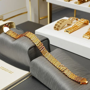 Pulsera de Eslabones Múltiples de Latón Chapado en Oro de 14K, 18K, 24K al por Mayor con Cierre de Gancho en S, Joyería de Moda para Hombre - Product Image 4