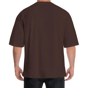 Camiseta Oversize de Algodón 100% para Hombre, Estilo Deportivo, Holgada, Hombro Caído, 220g, Manga Corta, Cuello Redondo, con Logo Frontal - Product Image 2
