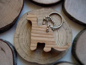 Llavero de madera Paleo Keto sin lácteos, llavero de madera Natural hecho a mano, perfecto para accesorios elegantes y conscientes de la salud - Product Image 3