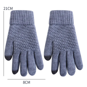 Guantes de Invierno Gruesos y Cálidos con Pantalla Táctil, Logotipo Personalizado, Antideslizantes, de Tejido de Punto para Hombre - Product Image 6