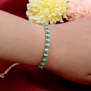 Wholesale 925 Silver <b>Gold</b> Plated CZ <b>Adjustable</b> <b>Bracelet</b> For Women fine <b>Bracelet</b> Jewelry for Girls Gift party Wedding - Product Image 5