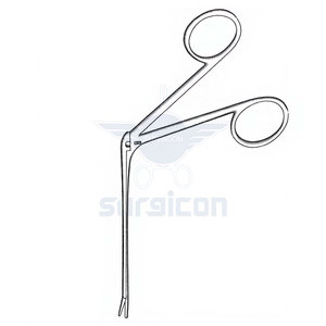   Pinzas para Polipos de Oído con Eje de 14 cm (5-1/2 Pulgadas) y 1:2 Dientes, Instrumento Quirúrgico ORL de Acero Inoxidable para Polipos de Oído - Product Image 4