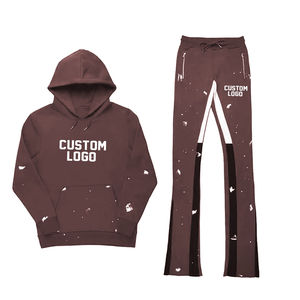 Ensemble de survêtement baggy 100 % coton OEM pour homme, ensemble personnalisé 2 pièces, sweat à capuche et pantalon de survêtement, ensemble de survêtement surdimensionné personnalisé pour homme - Product Image 2