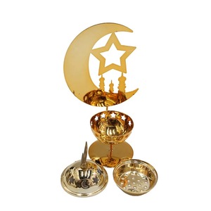 Decoración de Ramadán de Alta Calidad en Metal Dorado con Forma de Luna y Estrella, Adornos Pequeños para Interiores de Ramadán Kareem - Product Image 4