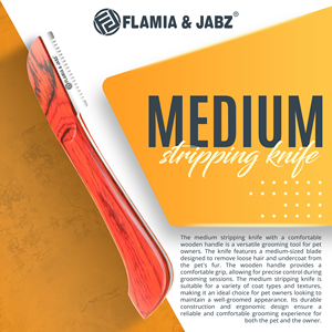 Peine para Mascotas Flamia & Jabz SK-21-Naranja de Acero Inoxidable y Madera con Característica Ecológica para Terrier - Product Image 4