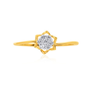 Premium Gold Diamond <b>Studded</b> Leaf Design Engagement Ring for Women Marquise Cut, 0.35 Ct, Handcrafted Yellow Gold - Product Image 3