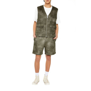 Shorts de survêtement décontractés pour hommes, personnalisés, délavés à l'acide, 100 % coton, respirants, séchage rapide, écologiques, imperméables, vente en gros - Product Image 1