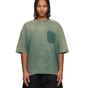 Camisetas de Hombre con Diseño Moderno y Desgastado, Ropa Casual Urbana de Primera Calidad, Personalizadas, 100% Algodón Ecológico, Manga Corta - Product Image 5