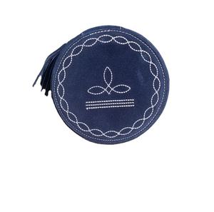 OEM ODM Style bohème Imprimés animaliers Cuir véritable Étui bleu Fait à la main Grande capacité Poignée souple Écologique Fermeture éclair - Product Image 1